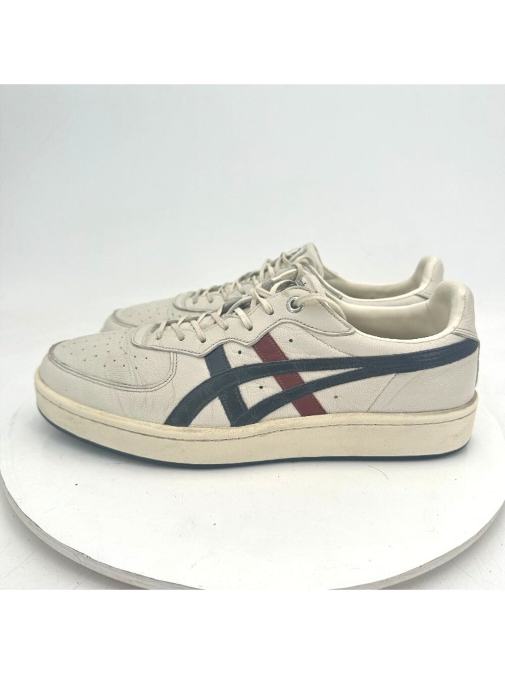 Asics Onitsuka Tiger GSM SD Women Size 7.5 1183A803 Cream Peacoat Training Shoes